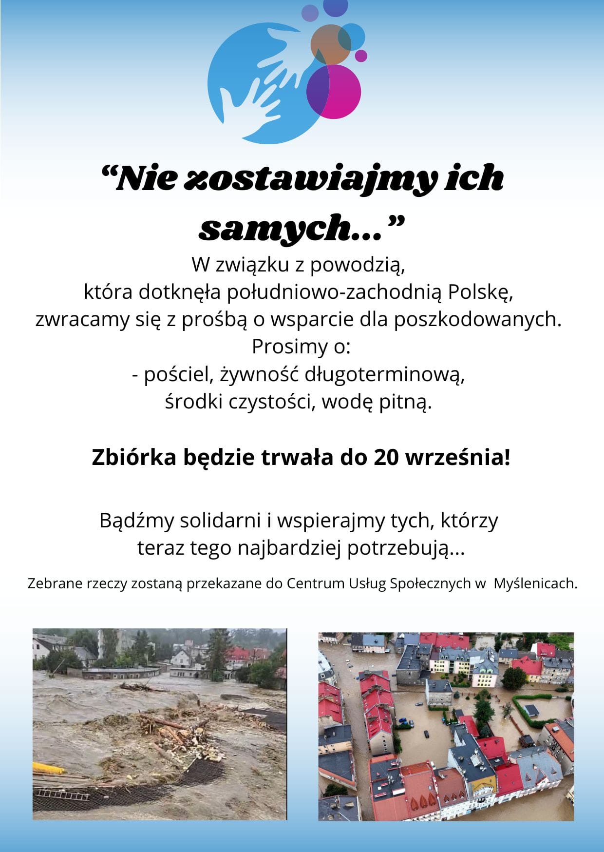 Plakat dotyczący akcji charytatywnej