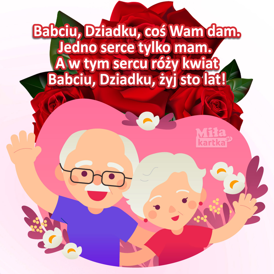 Babcia i Dziadek i życzenia z okazji ich święta